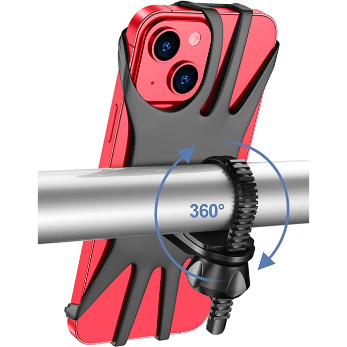 Compatible with iPhone X AIELE Bike Phone Mount for Motorcycle 360°Rotation Universal Silicone Bicycle Phone Holder Adjustable for 4 to 6.5 Inch Smartphones iPhone 7/7 Plus 8/8 Plus XR 