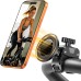 Magnetic Gym Stroller Phone Holder with Clamp, 16 x N55 Strong Magnet Phone Mount, 360° Rotating & 60° Tilt for Treadmill/Exercise Bike/Golf Cart/Shopping Cart, Fit for iPhone 12-17 & Android