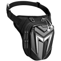 Thigh Bag with Leg Strap, Drop Leg Bag for Women Men, Water-Resistant Motorcycle Leg Bag, Sturdy EVA Drop Leg Pouch, Expandable Storage Hip Bag for Cycling Hiking Climbing Fishing